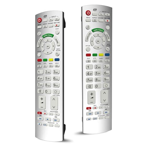 Ersatz Panasonic TV Fernbedienung N2QAYB000504, Universelle Fernbedienung Fernseher für Panasonic alle HD LCD LED Plasma Viera Smart TV, Replace N2QAYB000487 N2QAYB001010 Models