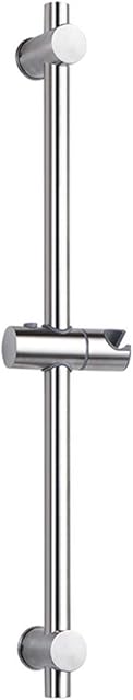 Drenky Shower Riser Rail, Shower Rod Variable 304 Stainless Steel with Height And Angle Adjustable Mounting Brackets Suitable For 1/2 G Connector, 660 mm Total Height, Polished Stainless Surface