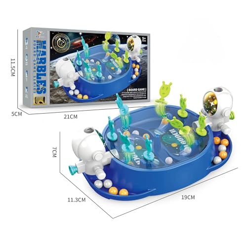 Image of Lefan Pinball Game for Kids 3 4 5 6 7 Years Old Mini Tabletop Pin Ball Board Game for 2-4 Players Fun Educational Game Toy Birthday Gift for Boys Girls Indoor Family Game Set (Blue)