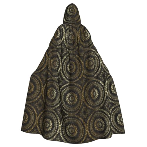 Cape à capuche unisexe imprimé cercle pour un costume de cosplay confortable et léger