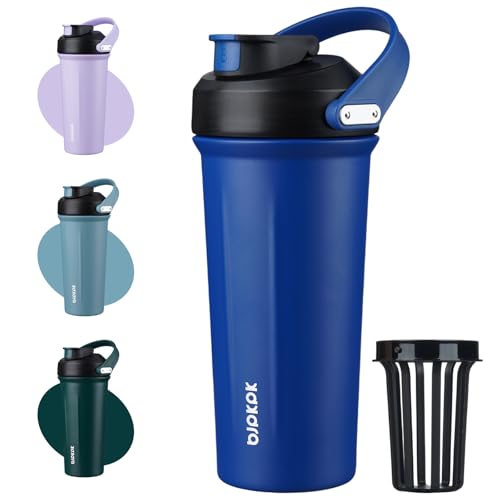 Image of BJPKPK 25oz Insulated Protein Shaker Bottle Stainless Steel Cup with Handle