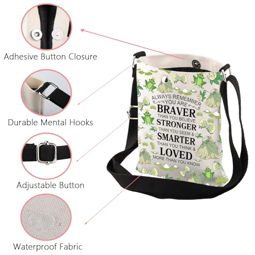 WSNANG Princess Crossbody Bag Frog Lover Shoulder Bag Frog Movie Princess Fans Gift Princess Birthday Gift for Daughter (Ti CB)4