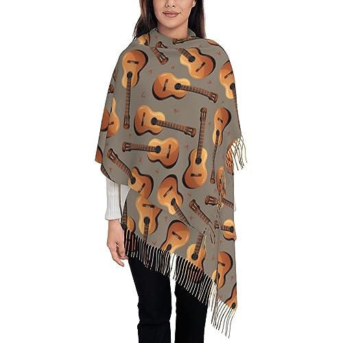 Guitar Musical Instrument Scarf Winter Soft Warm Scarfs Fashion Scarves for Women Comfortable Long Shawl Wrap Gifts