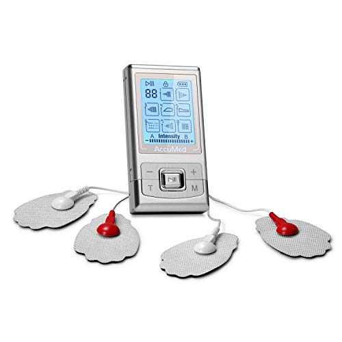 AccuMed Rechargeable Tens Unit Muscle Stimulator EMS Electronic Pulse Massager Stim Machine