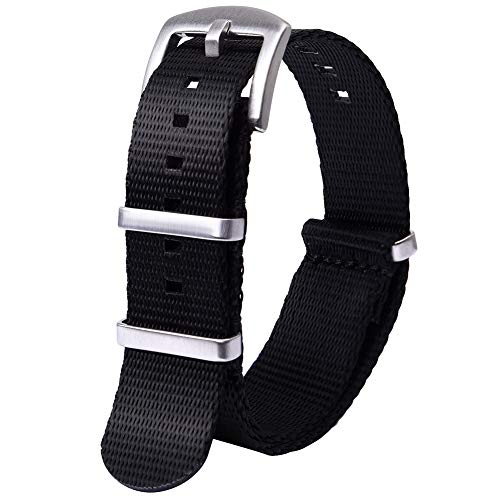 Ritche Military Ballistic Nylon Watch Strap with Heavy Buckle 18mm 20mm 22mm Premium Nylon Watch Bands for Men Women