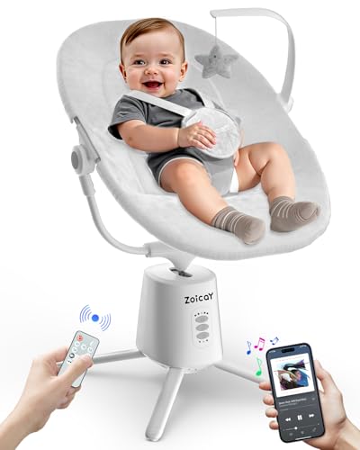 Zoicay Baby Swing,Baby Swings for Infants with 3 Modes & 5 Speeds, BT Enabled App & Remote Control, Electric Swing – 6 Lullabies and 3 Timer...