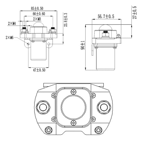 Contactor TZLJ-200D con relé de corte seguro 1 NA para cabrestantes de 24V 7