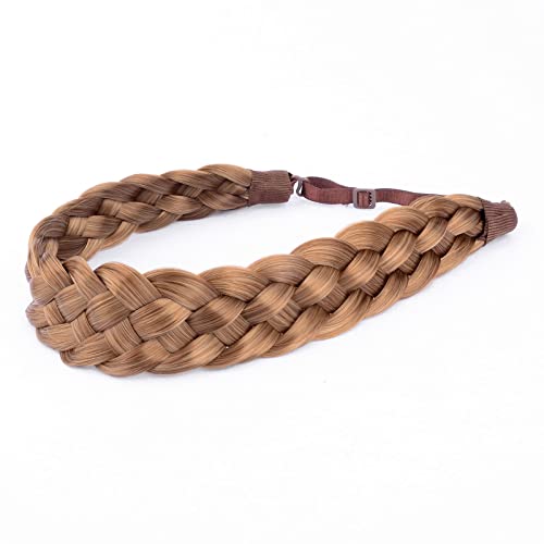 Gledola 5 Strands Synthetic Hair Braid Headband Hair Braided Headband for Women Girl (Sunset Brown) - Image 2