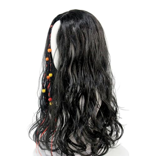Perruque pirate noire dreadlocks pour éviter les coiffures complexes à Halloween - 3