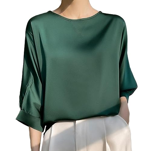 T-shirts d'été pour femme hauts manches courtes mode col rond