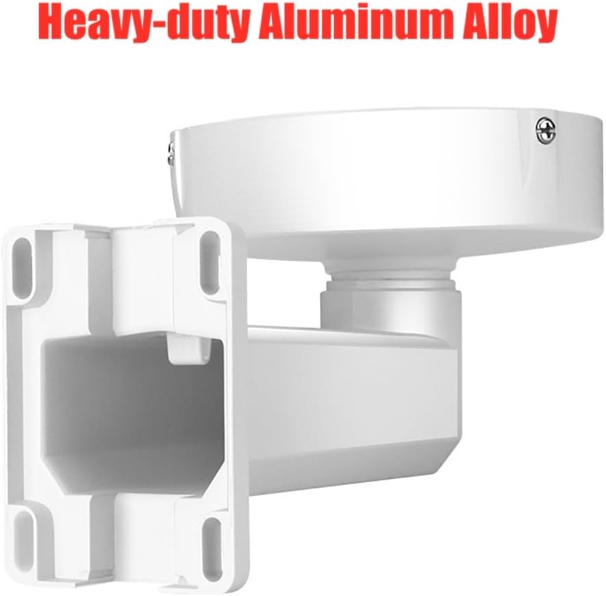 8" Surveillance Camera Vertical Pole Mount Bracket, Aluminum Alloy Indoor Outdoor Wall Mount L-Type Bracket for DaHua Hikvision Dome Cameras CCTV Security Dome IP Camera Mounting