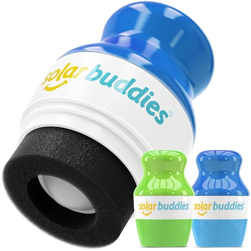Image of Solar Buddies Sunscreen Applicator - Full Green & Blue Duo- BPA-Free Refillable Roll on Sponge Sunscreen,Suncream & Lotion Applicator For Kids,Adults & Families Holds 3.4fl oz,Perfect Size for Travel
