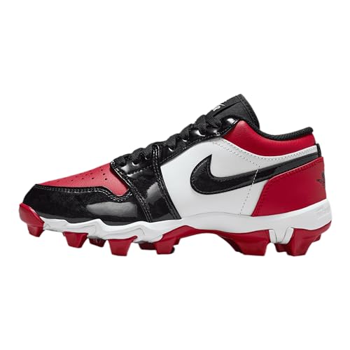Jordan 1 Low Little/Big Kids' Cleats (HF6885-601, Gym Red/White/Black)