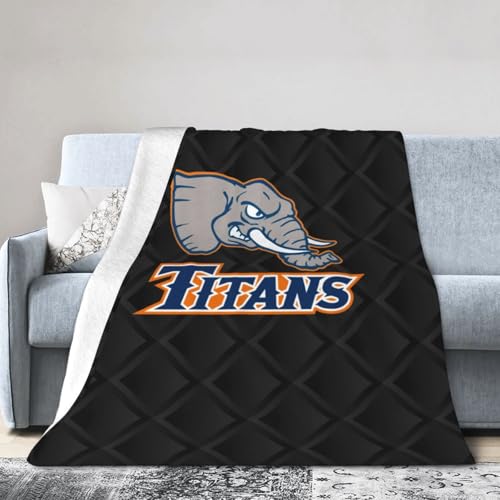 Cal State Fullerton Titans Fleece Blanket, Very Soft Microfiber Flannel Blanket for Couch Warm and Cozy for All Seasons