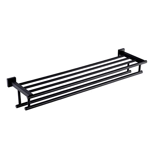 Exclusive Discount 50% Price KES Bathroom Towel Rack with Double Towel Bar 30-Inch Hotel Towel Shelf SUS304 Stainless Steel Modern Wall Mounted Holder Matte Black, A2112S75-BK