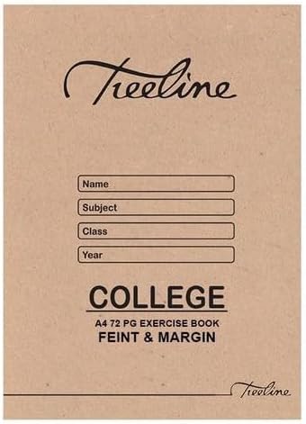 Treeline 72 Pages Feint and Margin Exercise Book 10-Pack, A4 Size