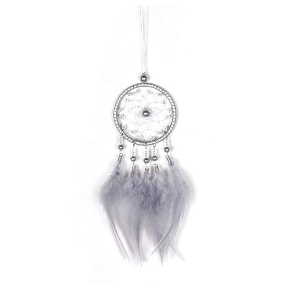 Car Charms for Rear View Mirror, Small Gray Dream Catchers for Cars Mirror Hanging Decorations