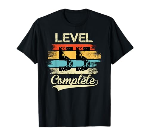 Level 55 Complete Vintage Retro Gamer 55th Birthday Shirt