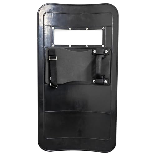 INTBUYING Rectangular Shield Security Shield Hand-held Six-Hole Foldable Grip 35 * 20 * 0.14 inch (500x900x3.5 mm) Black