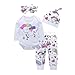 Bebé Mono, ASHOP Recién Nacido Bebé Baratas Mono Niña Impresión Romper Manga Larga Bodies Ropa Casual Jumpsuit + Pantalones + Cap + Venda 0-18 Meses (70 (0-3meses), Blanco)