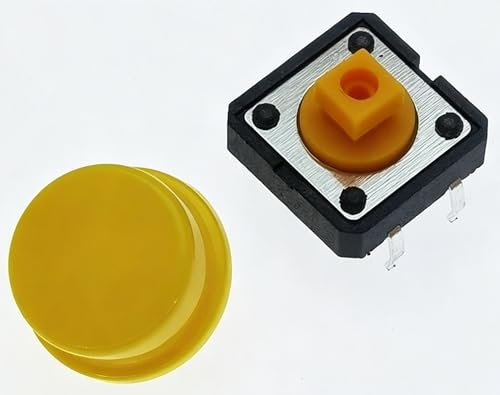 Interrupteur momentané 12x12x7.3mm avec bouton de couleur en kit de 20 pièces