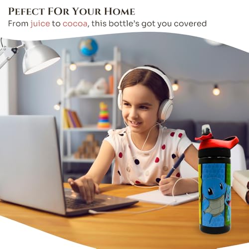 Xpressions HOX Pokémon Drinks Bottle Reusable BPA-free Plastic Water Bottle with Carry Loop Removable straw & spills Proof for fan & Collector Pokémon licensed Merchandise 600ML - Image 7