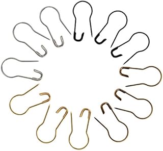 120 Pieces Metal Gourd Safety Pins Calabash Pins Bulb Pins Gourd Hooks for Knitting Locking Crafting Marking, 4 Colors