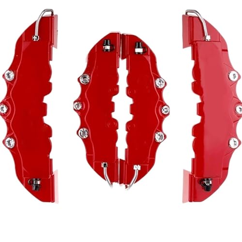 4 Cubiertas De Pinza Freno Disco 3D Para Coche, Color Rojo, Para Delantero Y Trasero, Kit Accesorios Para 18-24 Pulgadas