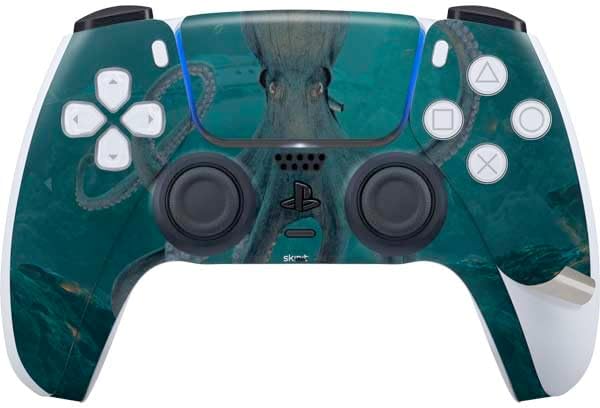 Skinit Decal Gaming Skin Compatible with PS5 Pro Bundle - Officially Licensed Giant Octopus by Vincent HIE Design