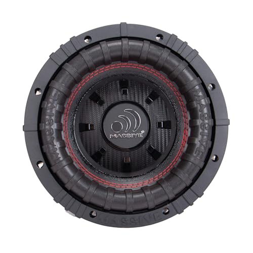 Massive Audio Gtr84  8 600 Watts Rms  1200w Max Dual 4 Ohm Subwoofer With Grill