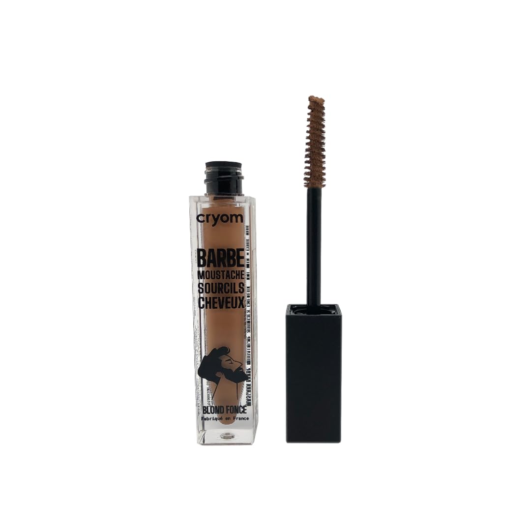 Correcteur temporaire de couleur pour barbe, sourcils et cheveux, flacon brosse 7 ml. Cosmétique et maquillage pour hommes. N°01 : Noir