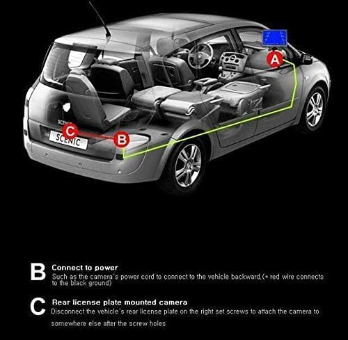 Image of Backup Camera for Select Honda Accord Odyssey Pilot Civic, Rear View Reverse Camera for Acura TL TSX MDX RL License Plate Light Lens Mounting