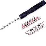 NEWON Stainless Steel Link Adapter Compatible with Apple Watch Band, for iWatch 38mm 40mm Sport Series 4/3/2/1 Metal Clasp Hardware Connector with Replacement Tool - Rose Gold Pink 38/40