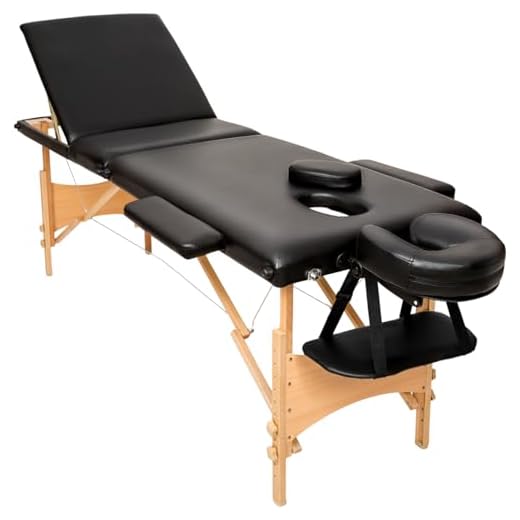 tectake® Camilla Masaje Plegable de Aluminio, Camilla Profesional para Fisioterapia, Quiromasaje, Tatoos, Reiki, Altura Ajustable, 3 Zonas, con Bolsa Transporte - Negro