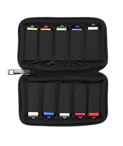 Image of Pendrive Case, 10 Slot USB Flash Drive Organizer, Compact Pendrive Holder for Tech Professionals, Students, Travelers, Black