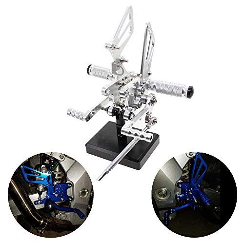 Procnc Motorcycle Aluminum Rearsets Foot Pegs Rear Sets Footrest Fit For Suzuki Gsxr1000 2000 2001 2002 2003 2004 Gsxr750 1996-2005 Sv650/Sv650S Sv1000/S 1998-2014 Gsx600 2000-2005 (Sliver) #TOP18