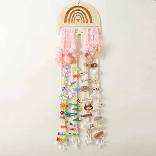 JETM·HH Headband Holder -Bow Holder for Girls Hair Bows - Headband Holder for Baby Girl -Newborn Headband Holder for Wall, Room, Door or Closet (rainbow)