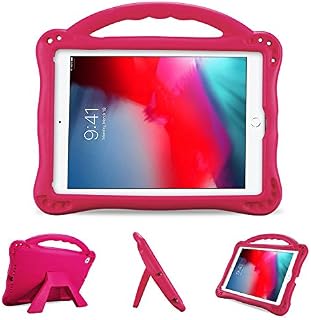 ProCase Kids Case for iPad 9.7 2018 2017 (6th 5th Gen) / iPad Pro 9.7 / iPad Air 2 / Air 1, Ultra Shockproof Lightweight Rugged Cover Protective Case with Handle Kickstand -Magenta