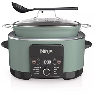Ninja foodi possiblecooker pro 85 quart multi cooker with 8 in 1 slow cooker dutch oven steamer more glass lid integrated spoon nonstick oven safe pot to 500f sage green  urban country home decor
