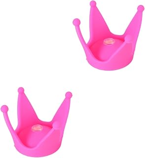 SUPVOX 2 Peças Meninas Capacete De Motocicleta Capacete De Bicicleta Capacete De Snowboard Capacete De Esqui Coroa Ventosa Capacete De Motocicleta Coroa Decoração Acessórios De Cabelo