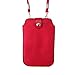 Leather Neck Pouch for iPhone 6s Plus & other smartphones (Style 3) - Red