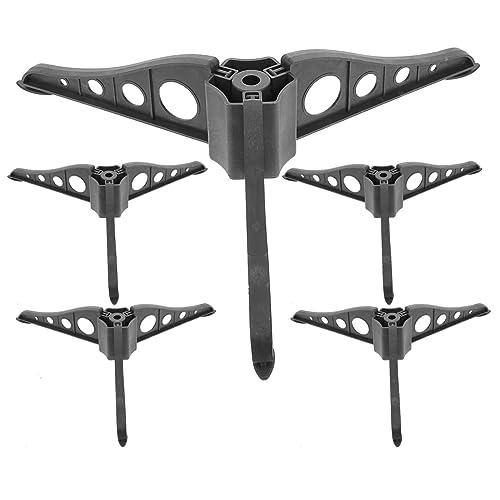 FOMIYES Christmas Tree Stand, 6Pcs Plastic Artificial Christmas Tree Stand Christmas Tree Holders Stands for Xmas Tree, Black Replacement Xmas Tree Stand Base for Artificial Trees