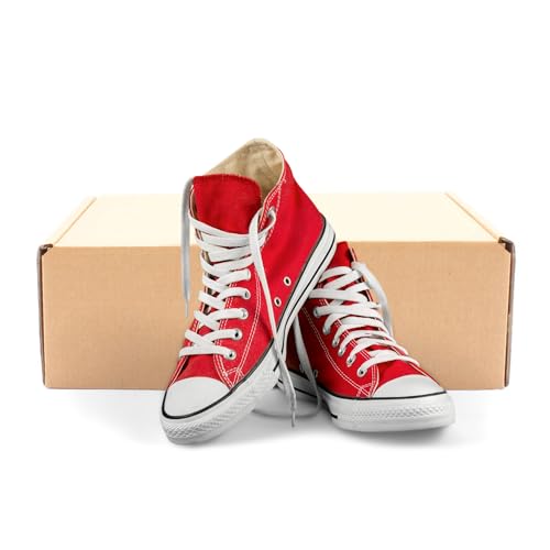 SelfHold Cardboard Shoe Boxes For Packing Mailing - | Ideal For Shoes High Heels Kids Adults Slim Shoes Large Boots (Pack of 10) (250 x 175 x 80mm (Kids & Small Adults))