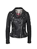 Estilo: chaqueta de piel. Freaky Nation Biker Princess Chaqueta, Negro (Shadow 9015), Medium para Mujer
