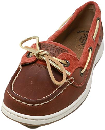 Sperry Women's Angelfish Varsity Boat Shoe, Dark Brown/Rust Corduroy, 8.5