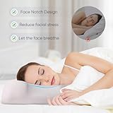 Memory Foam Pillow, Anti Wrinkle Beauty Pillows with Smooth Ice Silk Cover, Orthopedic Cervical Pillow for Neck Shoulder Pain Relief, Ergonomic Neck Support Bed Pillow for Back Stomach Side Sleepers - Image 5