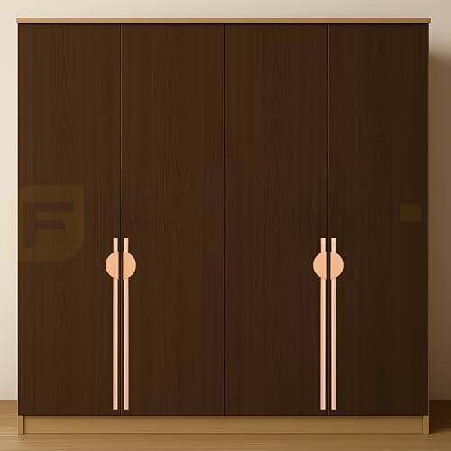Image of Polo 63 cm Aluminum Wardrobe Handle /Rose Gold TT Finish /600mm Hole to Hole /Large Wardrobe Door Handle /Modern Interior for Home /Handle for Wardrobe - Pack of 1(Right)-| 3 Years Warranty |