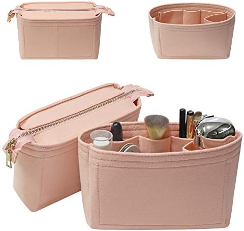 Soyizom Filcowy organizer do torby, torba do torby typu tote z 2 opakowaniami, pasuje do neonoe i innych torebek typu bucket - różowy