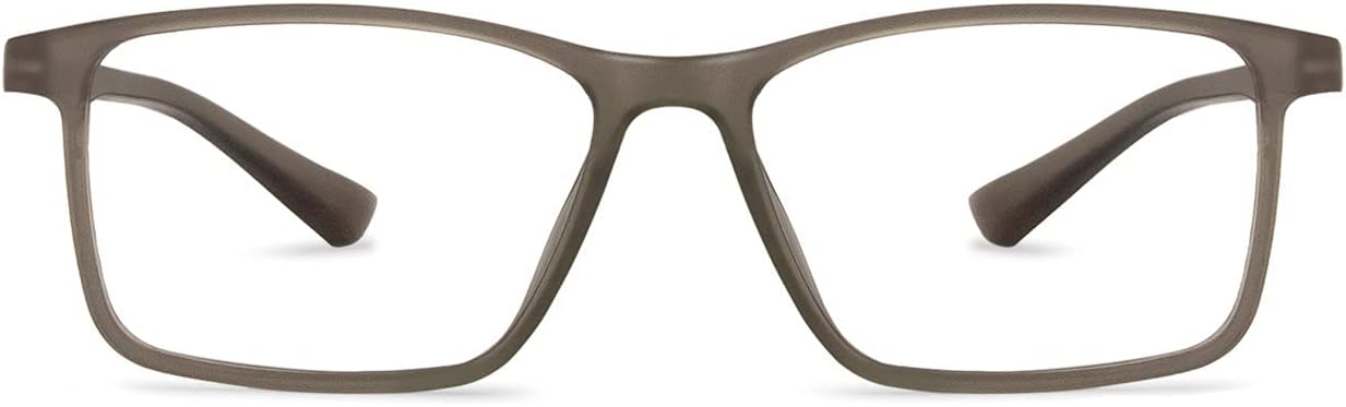 LENSKART BLU | Zero Power Blue Cut Computer Glasses | Anti Glare, Lightweight & Blocks Harmful Rays | 100% UV Protected | Full Rim Rectangular | For Men & Women | Large | LB E13738-C1