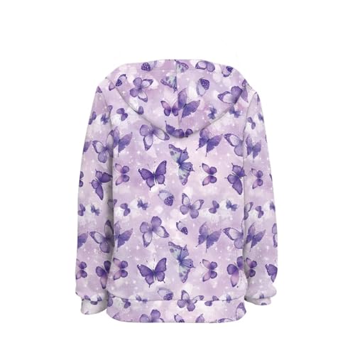 Kids Hoodie Sweatshirts Casual Loose Long Sleeve Jacket Coat Top with Kangaroon Pokets Size S-XL4